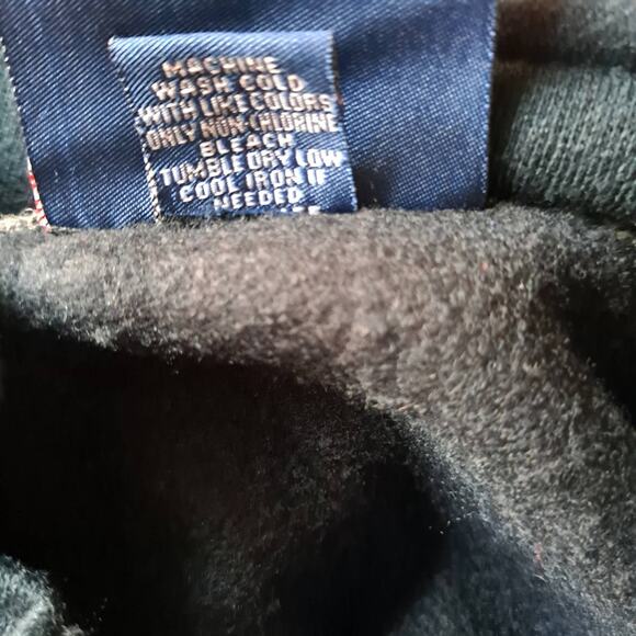 J. America Dark Navy Blue High / Mock Neck L/S Quarter Zip Fleece Jacket - M - Picture 10 of 10